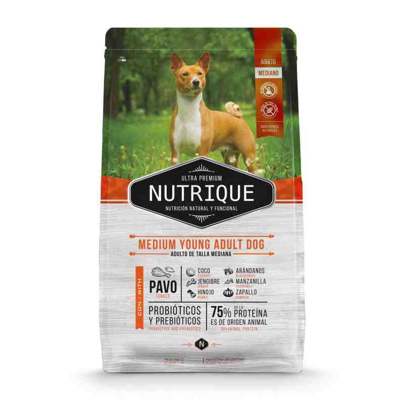 NUTRIQUE  PERRO MEDIUM YOUNG ADULT DOG 12 KG 